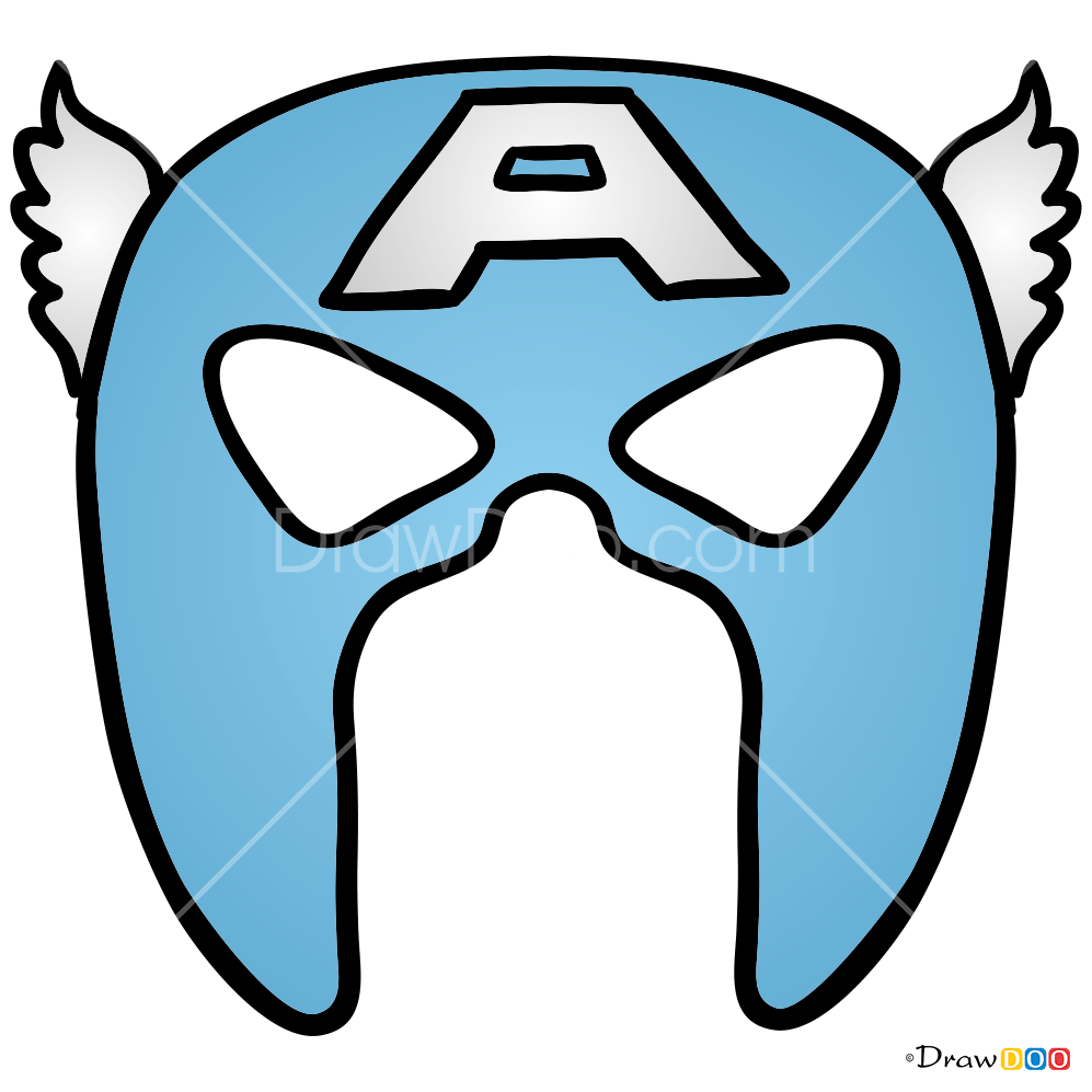 How to Draw Captain America Mask, Face Masks